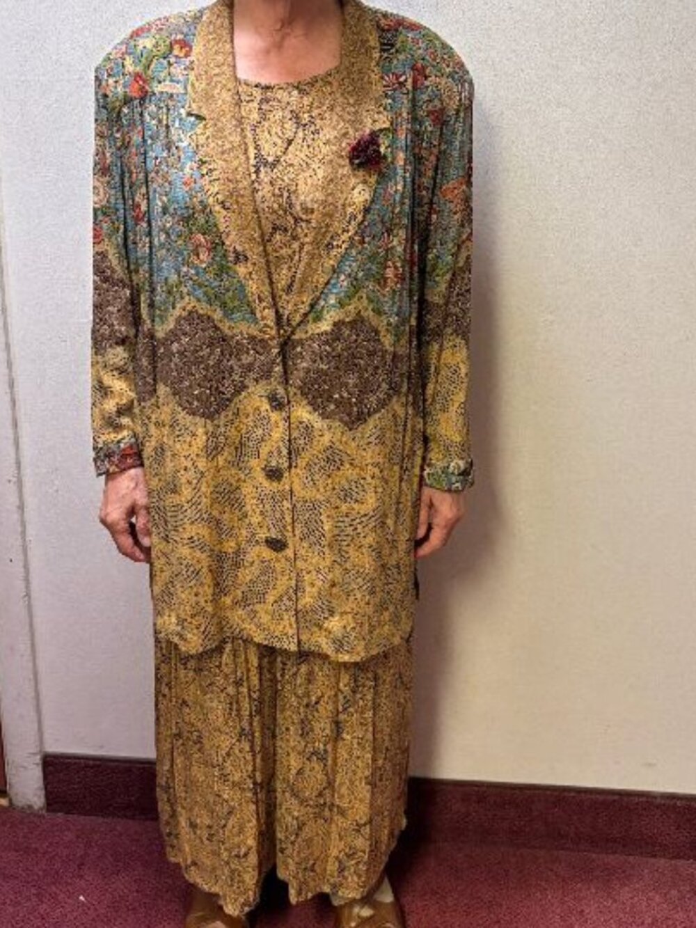 Carole Little Vintage 90's 3-piece outfit, jacket, blouse and pants size 4-6